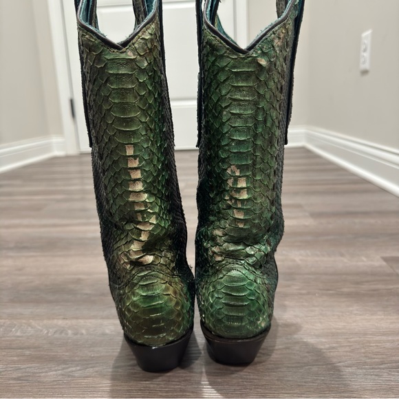 Corral Boots Python Snip Toe Woven Western Cowboy Boots A3661 - Picture 10 of 14